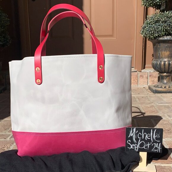 KMM & Co Pearl & Pink East West Panel Tote - Picture 2 of 7